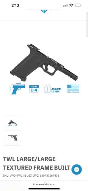 ISO Glock 20/21 frame pic for info 