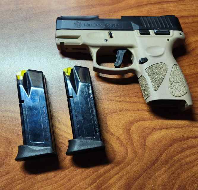 Taurus Millenium G2 PT111 9mm two tone tan/black